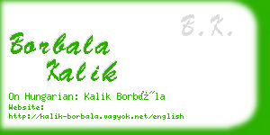 borbala kalik business card